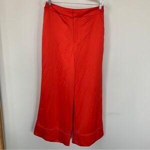 Express Wide Leg Red Trouser Pants Size 12R NWT